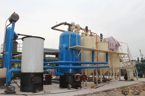 Waste engine oil to diesel machine