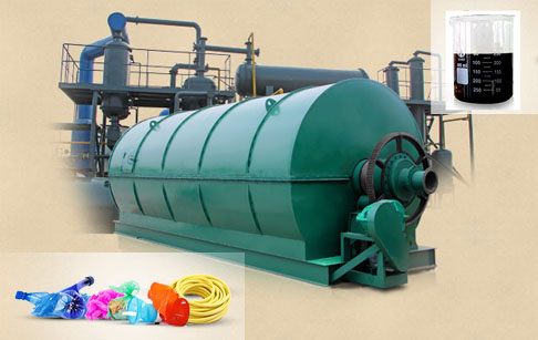 Plastic waste recycling machine 