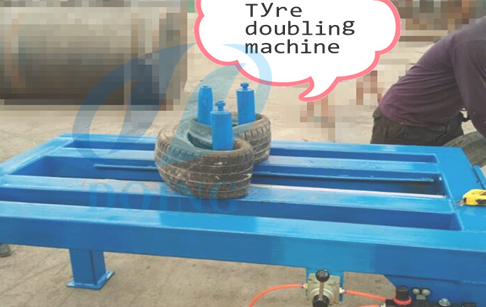 Waste tire doubling machine 