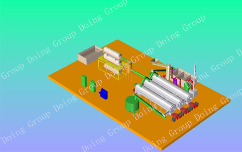 Continuous process of plastic into oil machine