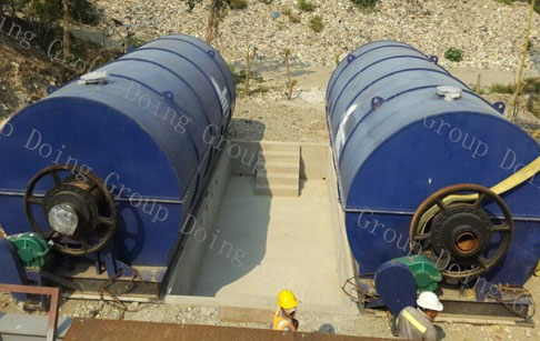 Waste tyre pyrolysis plant