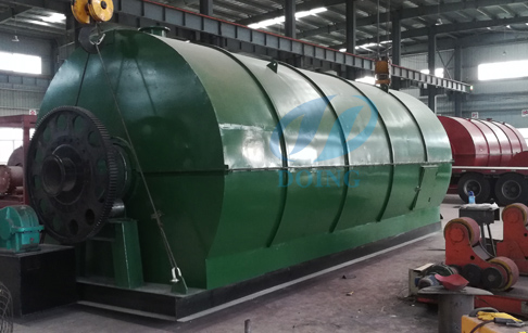 Frameset design waste tyre to fuel oil pyrolysis plant delivered to Panama