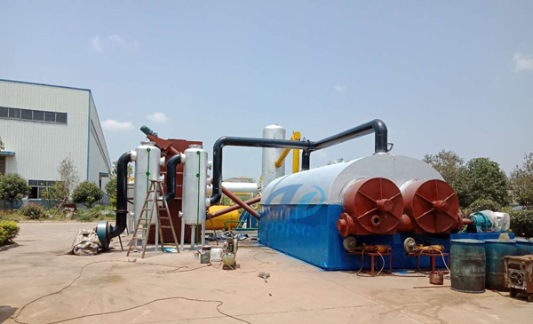 continuous tyre  pyrolysis plant