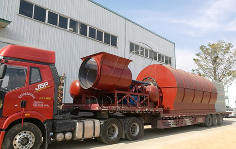 4 sets used tyre pyrolysis plants for sale delivered to Fujian, China