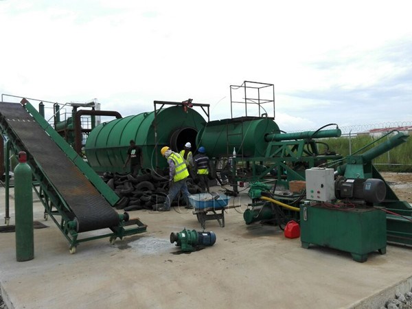 waste tyre recycling pyrolysis plant