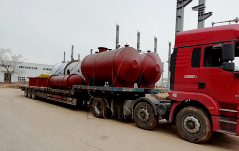 One set 10T/D waste oil to diesel refining plant delivery to Anhui, China