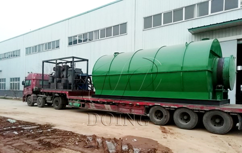 2 sets 10T/D waste tyre to pyrolysis oil recycling plants delivered to Liaoning, China