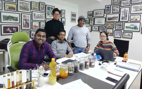Customer from Sri Lanka visit DOING for waste tyre recycling pyrolysis plant