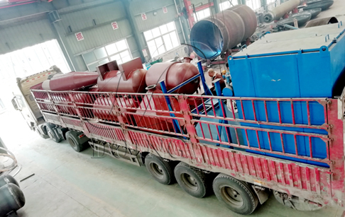 One set 12T/D waste tyre oil extraction machine delivery to Guangxi, China