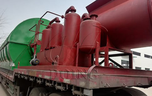 4 sets waste tyre pyrolysis plants delivery to Guizhou, China