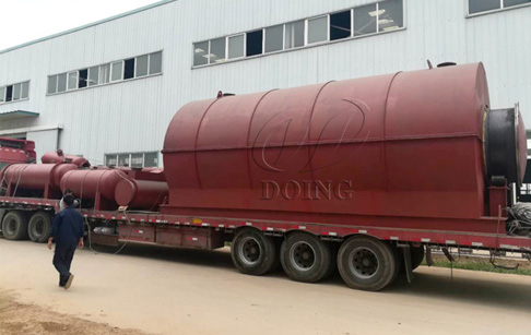 One set 12T waste tyre to oil plant delivered to Ukraine