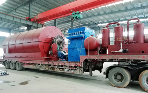 One set 12T/D used tyre pyrolysis equipment shipped to Indonesia