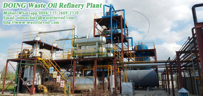 waste oil refinery plant