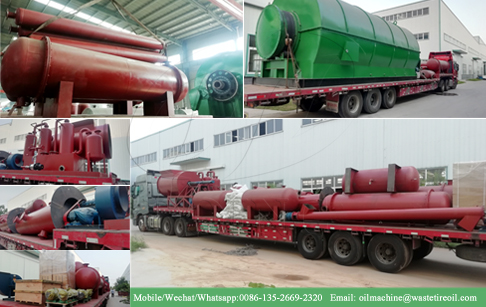 24TPD waste tire recycling to oil machine delivered to Guangxi, China