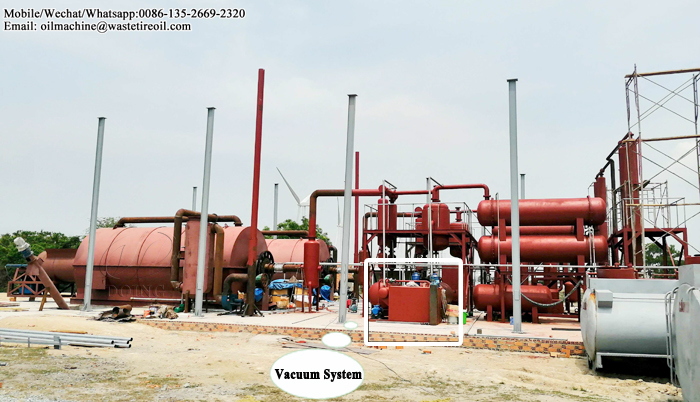 vacuum system in plastic pyrolysis plant