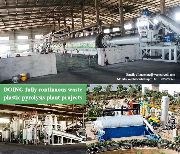 continuous plastic pyrolysis plant