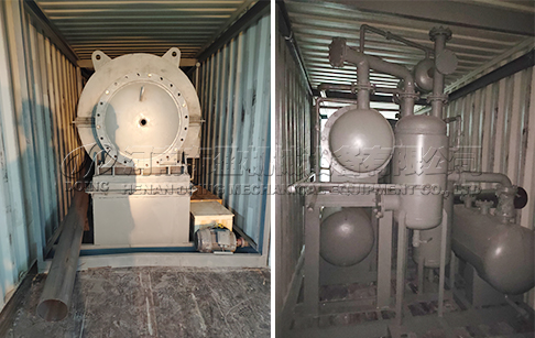 500kg/day mini tyre pyrolysis plant has been shipped to Chile