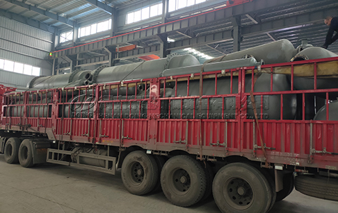  2 sets of waste tyre pyrolysis plant was loaded and delivered to USA