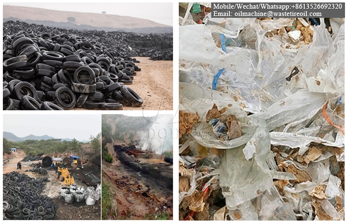 waste tire to oil pyrolysis plant