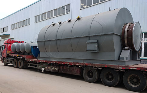 All 12 sets of 12T waste tyre to oil recycling plant were shipped to Guangxi, China