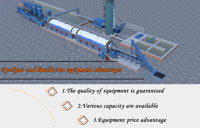 pyrolysis  and disyillation machine