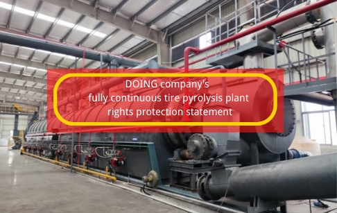 DOING company's fully continuous tire pyrolysis plant rights protection statement