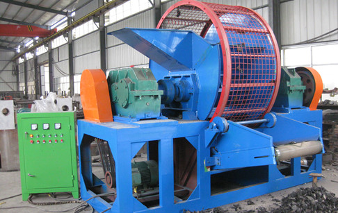 Waste tyre shredder 