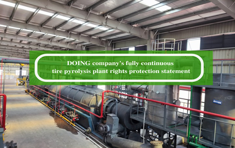 DOING company's fully continuous tire pyrolysis plant rights protection statement