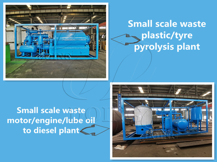 pyrolysis plant and distillation plant