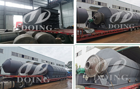 15TPD Semi-continuous waste tire pyrolysis plant was delivered from DOING Factory