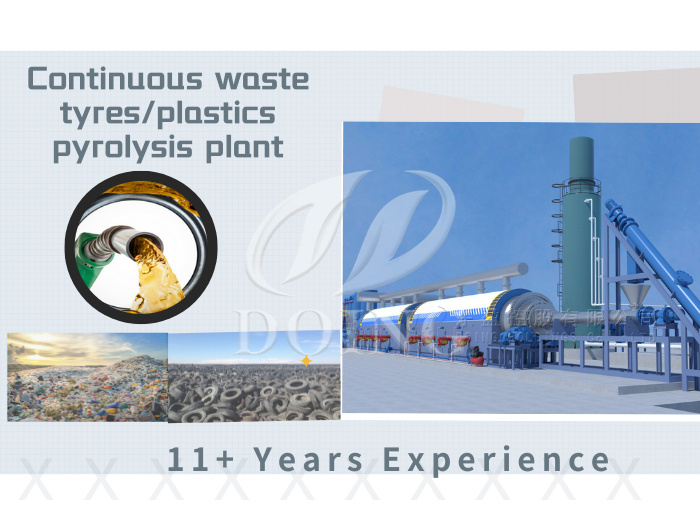 fully continuous pyrolysis plant