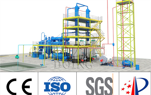 A set of 15TPD waste oil distillation plant ordered by Mexican customer