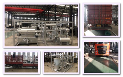​ 500kg/d plastic/tyres pyrolysis and pyrolysis oil distillation plant were delivered to Italy
