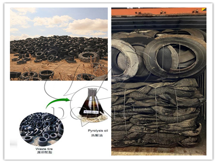 waste tyre to oil machine