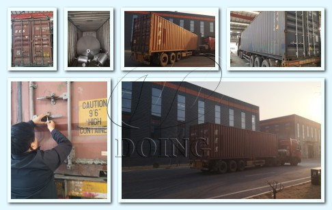 14TPD waste oil refinery machine purchased by Nigerian customers has been delivered