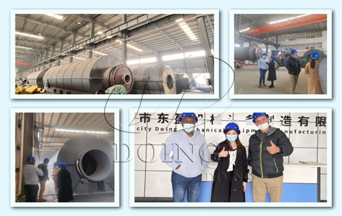 South African customers purchased 15TPD waste tire plastic to diesel recycling plant from DOING