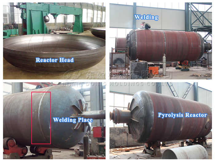 Uniuqe welding method of DOING pyrolysis reactor