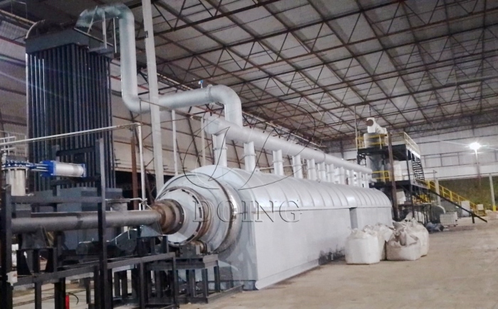 fully continuous pyrolysis plant