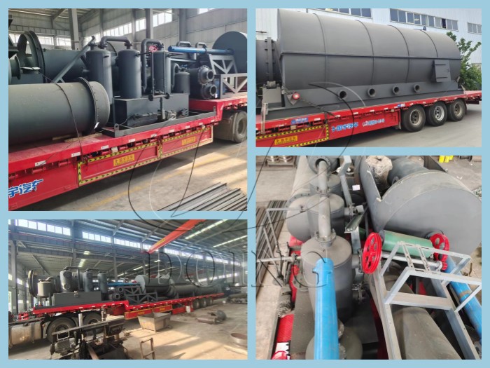 On-site pictures of pyrolysis machine delivered to Togo