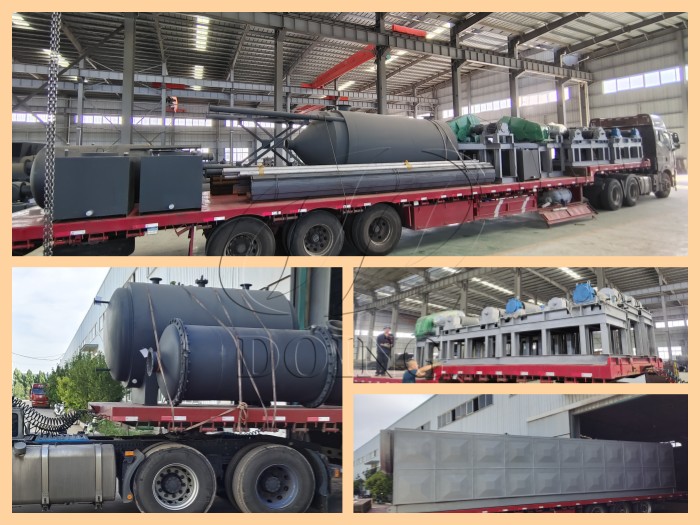 Delivery pictures of continuous pyrolysis plants to Liaoning, China