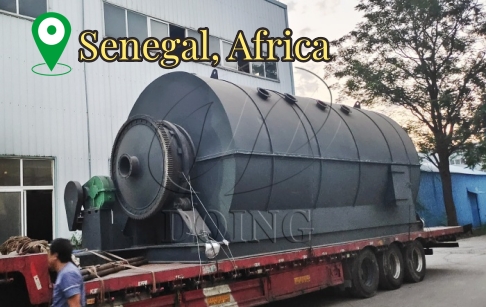 12TPD waste tire oil plant ordered by Indian customer shipped to Senegal, Africa