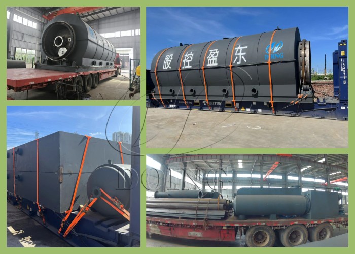 Delivery pictures of the oil sludge pyrolysis machine