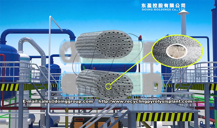 pyrolysis plant cooling system