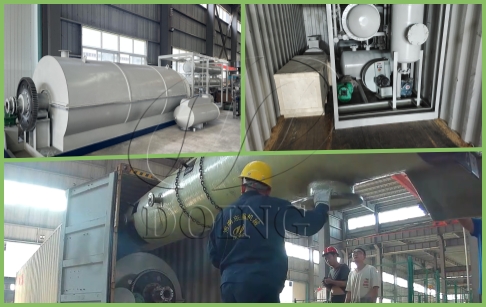 1TPD small rubber pyrolysis unit ordered by Taiwan customers has been delivered