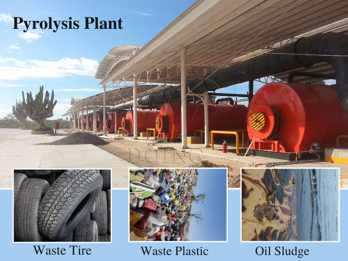 The raw material of pyrolysis plant