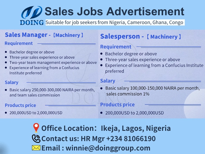 DOING sales jobs advertisement