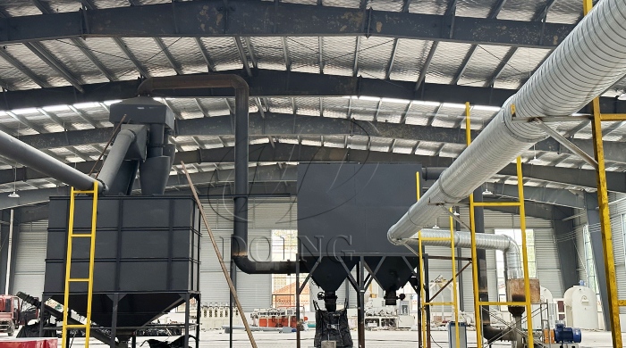 pyrolysis plant dust collection system