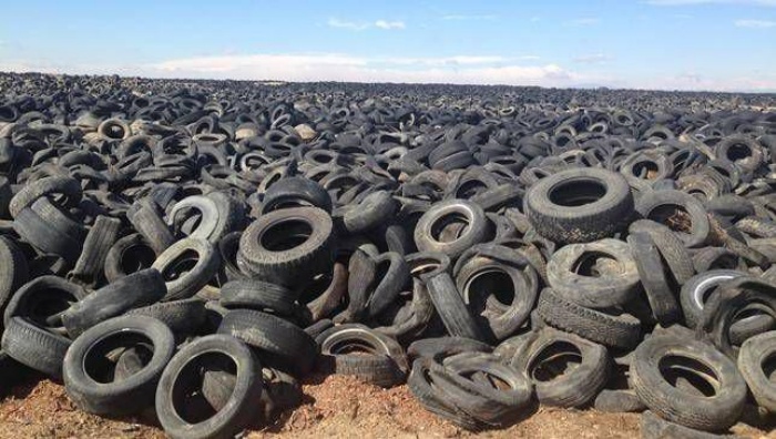waste tyres for recycling and pyrolysis