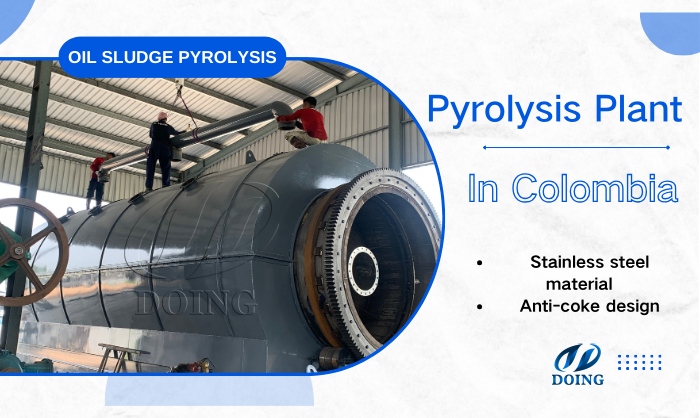 oil sludge pyrolysis plant in Colombia