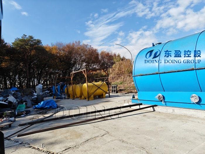 Installation site of DOING waste tyre to diesel recycling plants in Japan